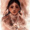 Jicarilla Apache Girl - Conte pastel