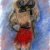 Blue Kachina, pastel, © Kathryn Barnes, artist