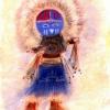 Sun Kachina, pastel, © Kathryn Barnes, artist