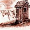 Maribeth's Outhouse - Conte pastel
© Kathryn A. Barnes, artist